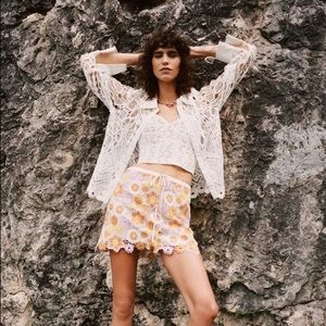 Zara Crochet Mini Skirt
